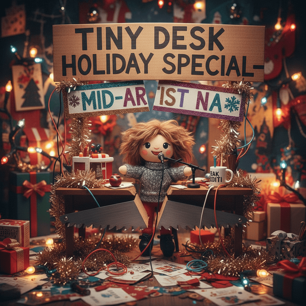 Tiny Desk holiday special copy gets cut off mid-artist name, peak editing