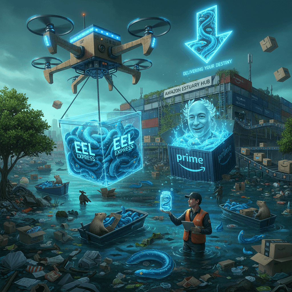 Amazon Prime Now Delivers Eels™ - Two Day Shipping to Your Local Estuary