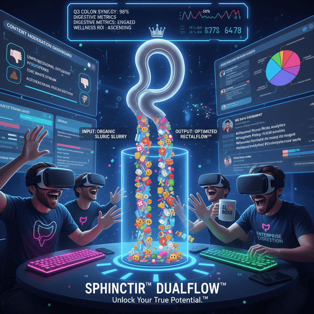 Sphinctir™ DualFlow™ analyzes your colon's slop output with corporate jargon