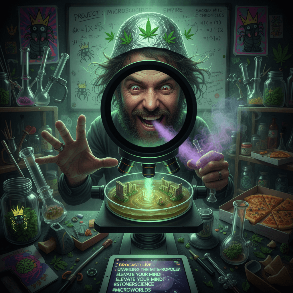 bro's about to unveil mite civilization via macro lens