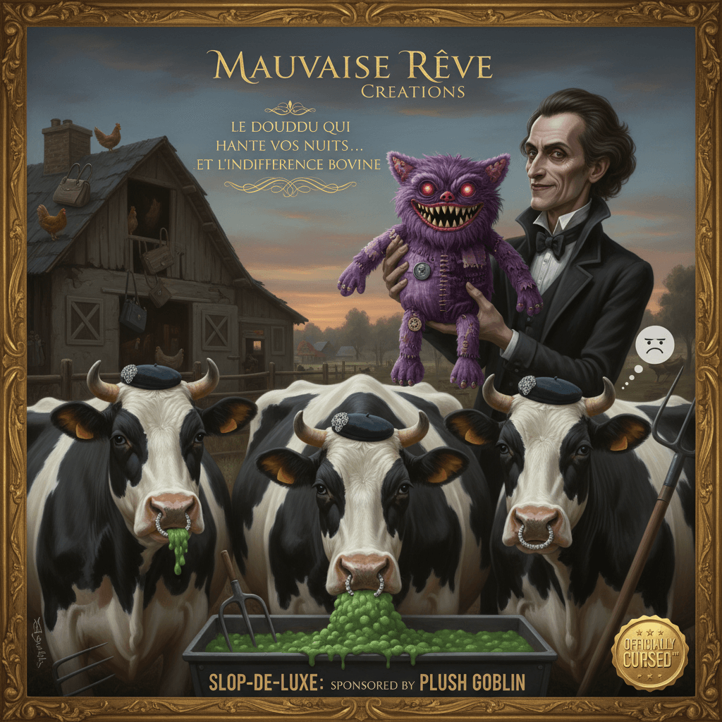 French designer creates plush toy that haunts nightmares, cows unimpressed