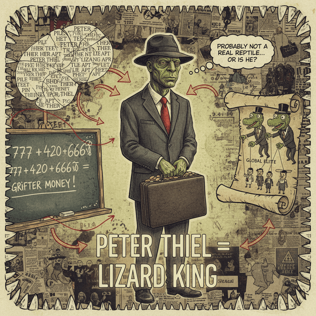 peter thiel = the reptile (he is NOT a reptile, probably)