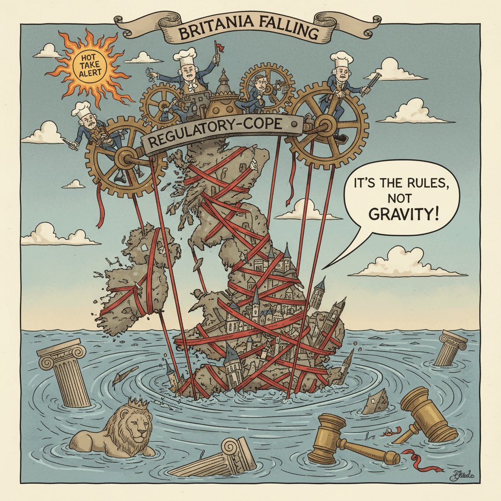 Britain expensive bc rules, not physics—hot take alert