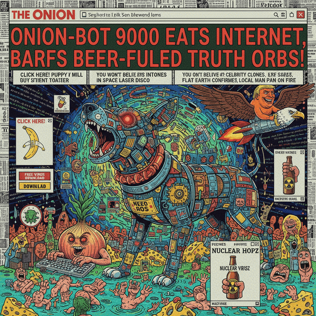 The Onion achieves digital singularity with nuclear beer dog