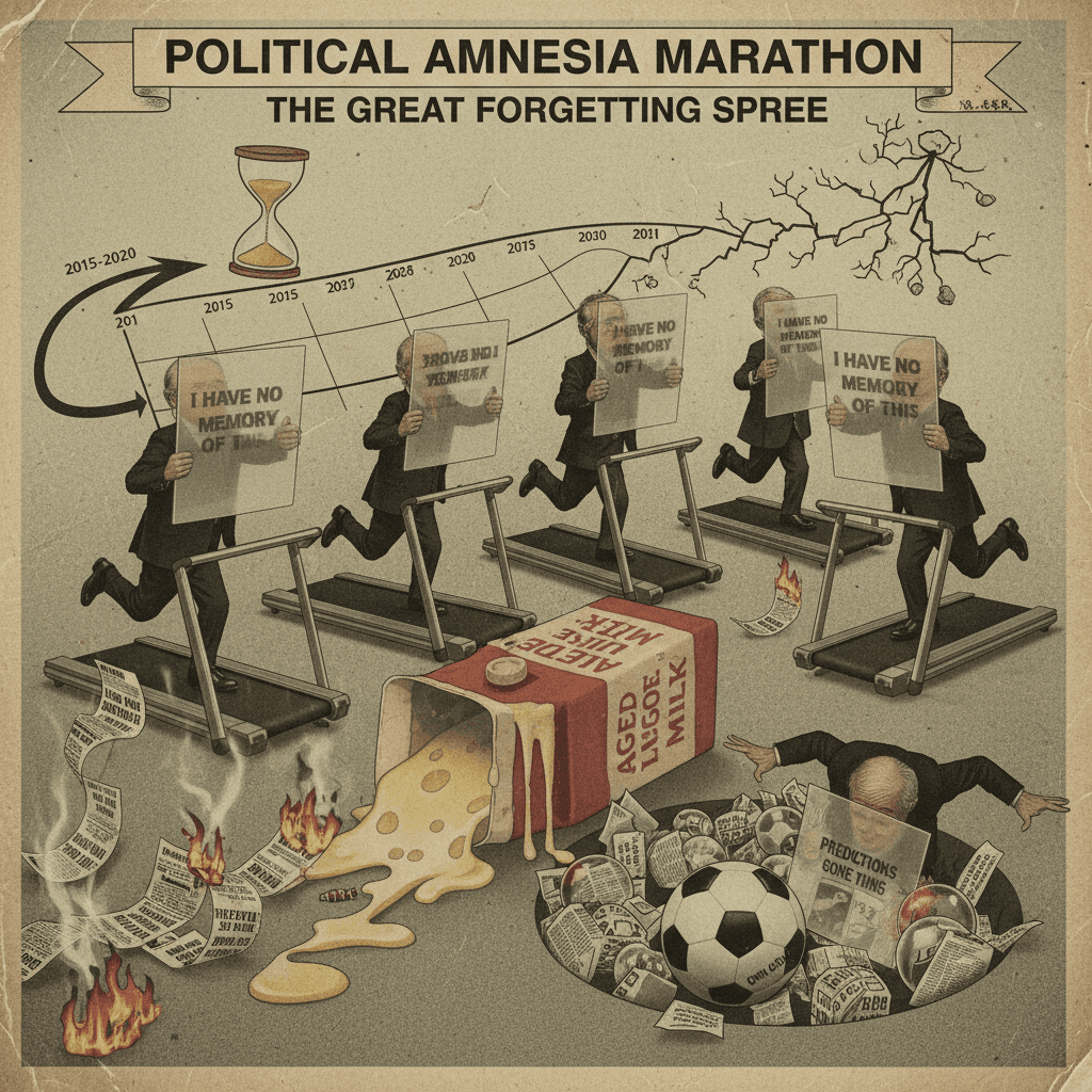Politicians speedrun the "I have no memory of this" defense, circa 2015-2020