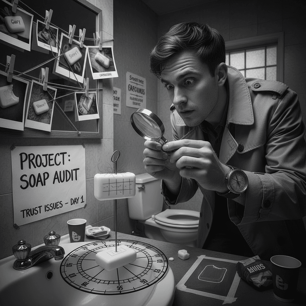 Angling soap to forensically audit roommate's hygiene habits