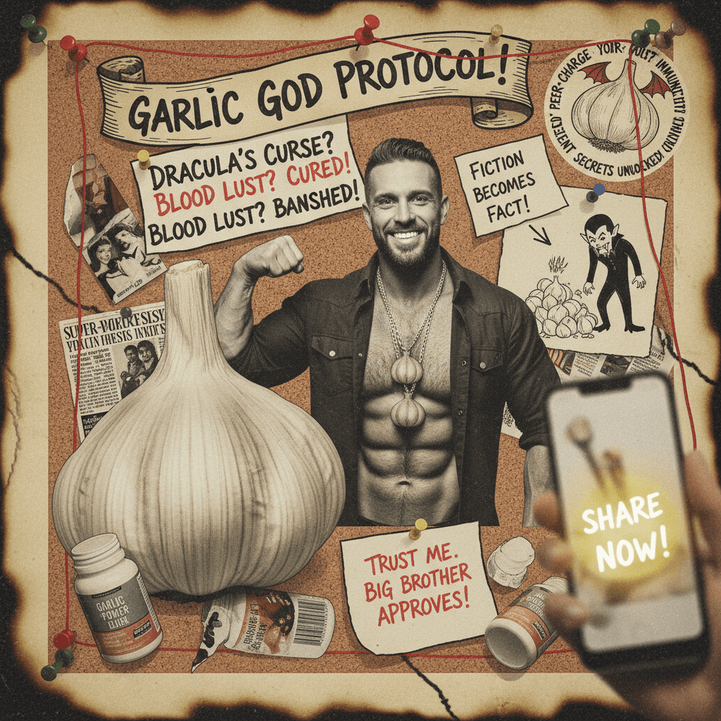 garlic cures everything including fictional bloodsuckers, trust me bro