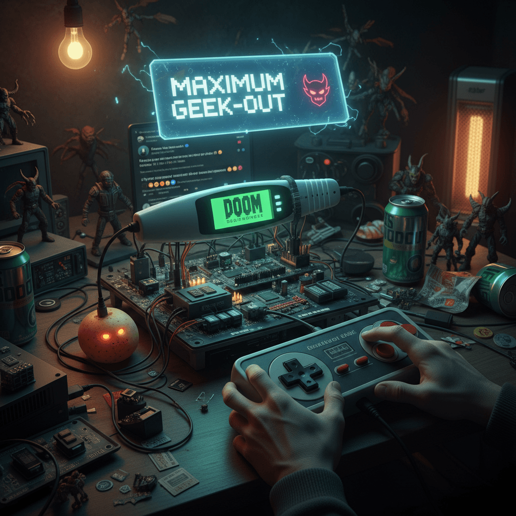 Running DOOM on a pregnancy test is peak nerd energy