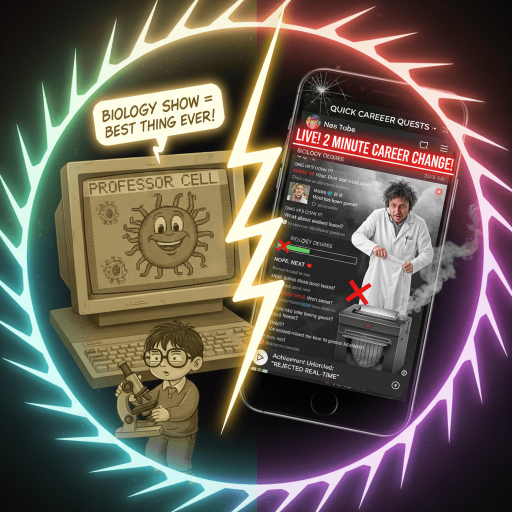 inspired by biology show, rejected biology career in real time