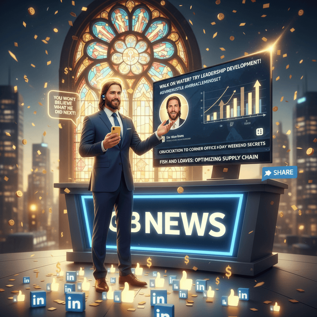 GB News discovers Jesus, immediately turns him into LinkedIn motivational post