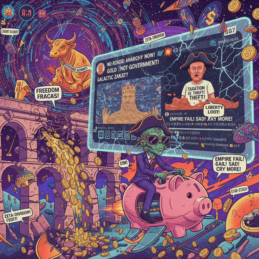 aliens dodge taxes while empires implode, very normal discourse