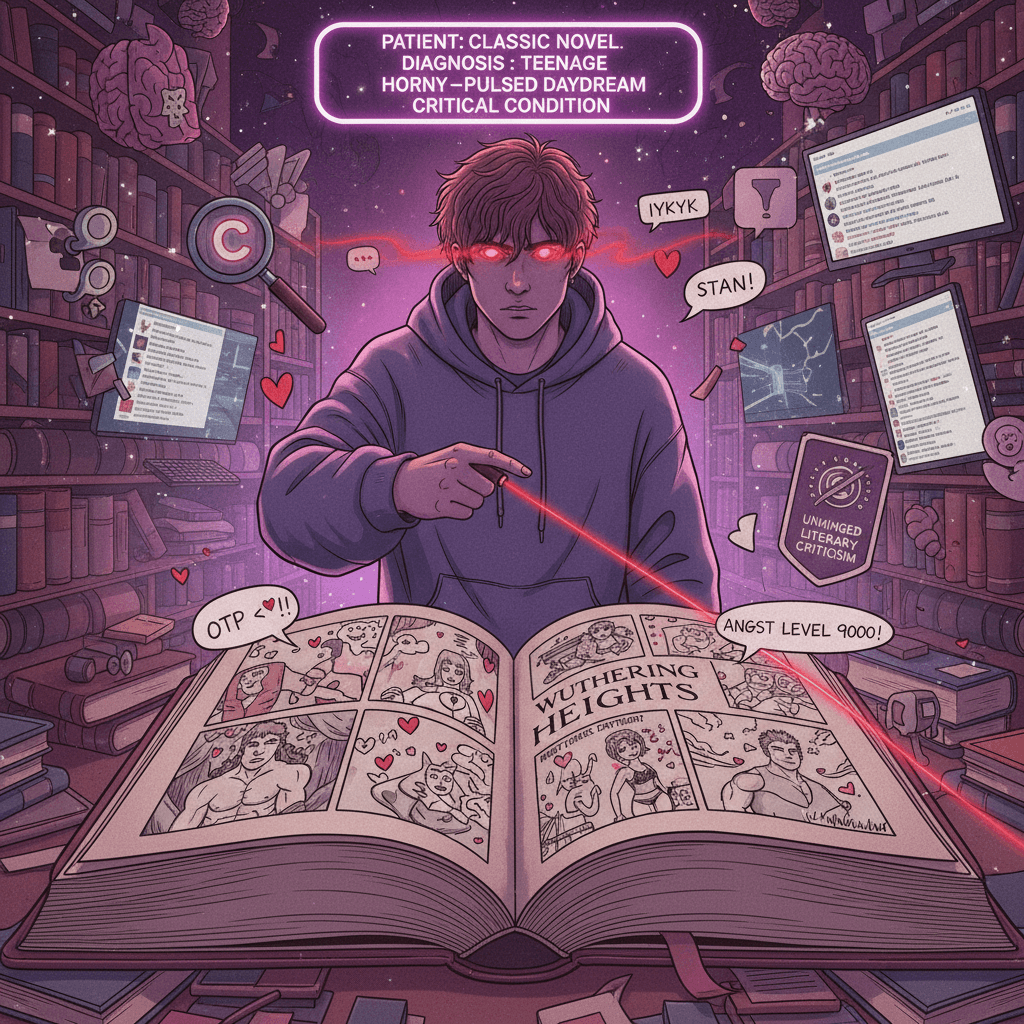 Confidently diagnosing a classic novel as a teenager's hornypilled daydream