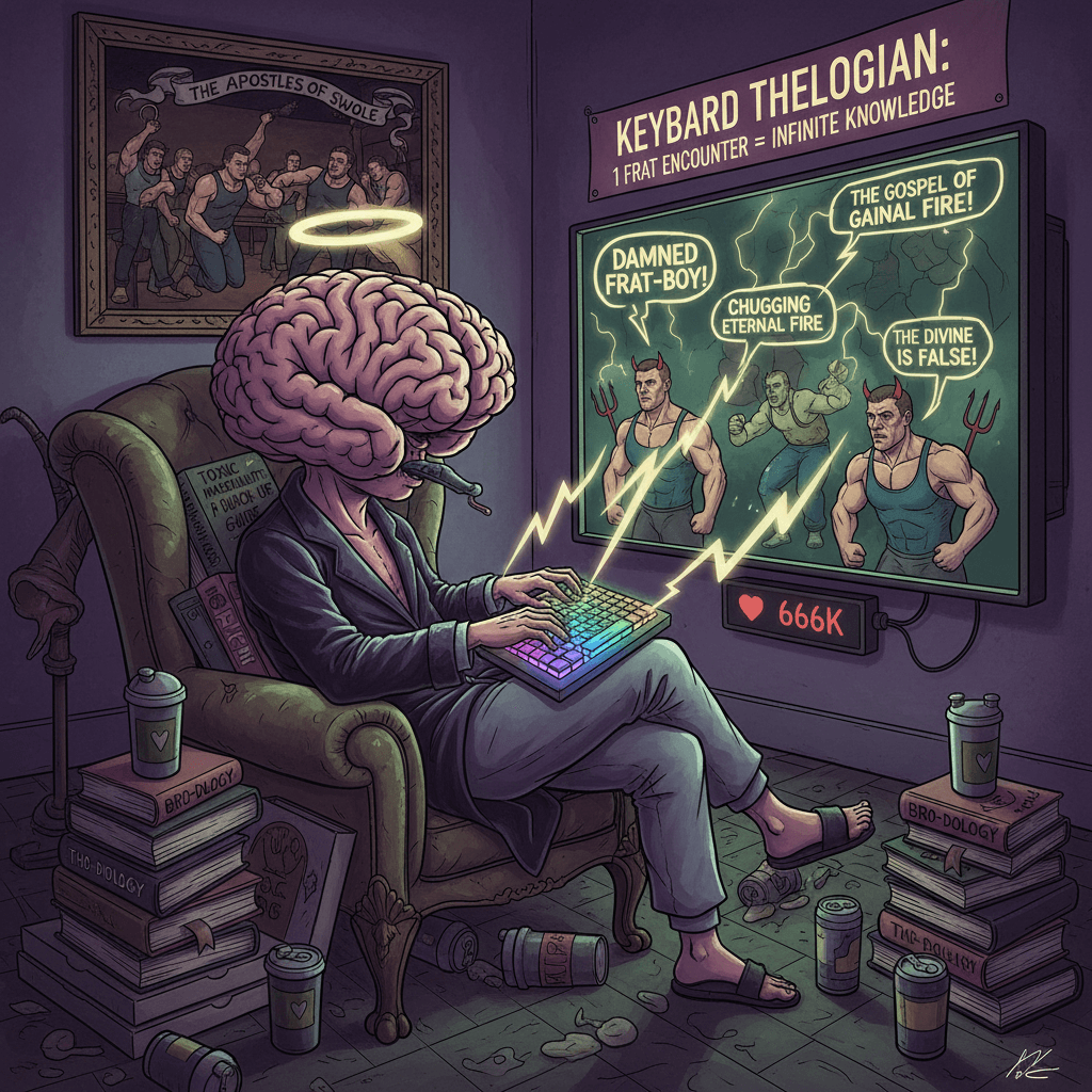 I met guys once so now I'm a theological expert on toxic violence