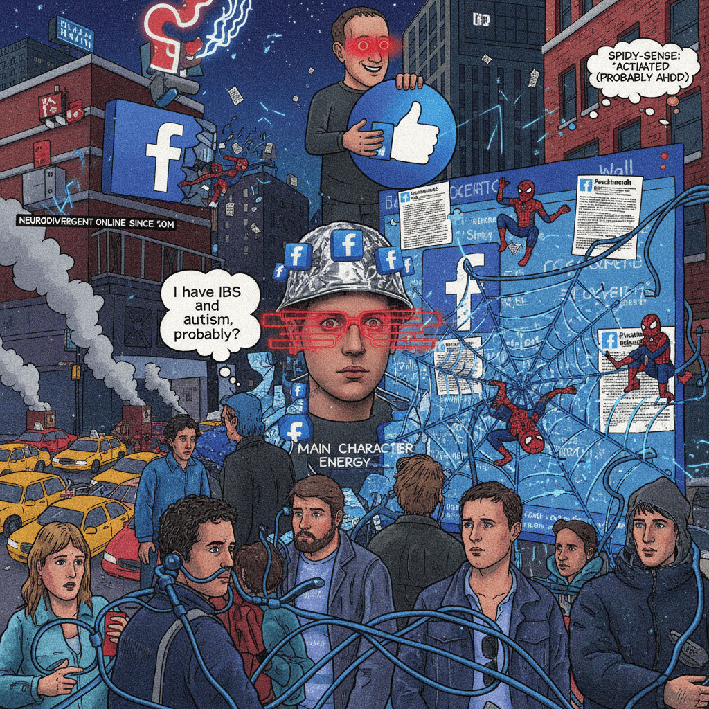 Peak Facebook energy: diagnosing strangers & Spider-Man references
