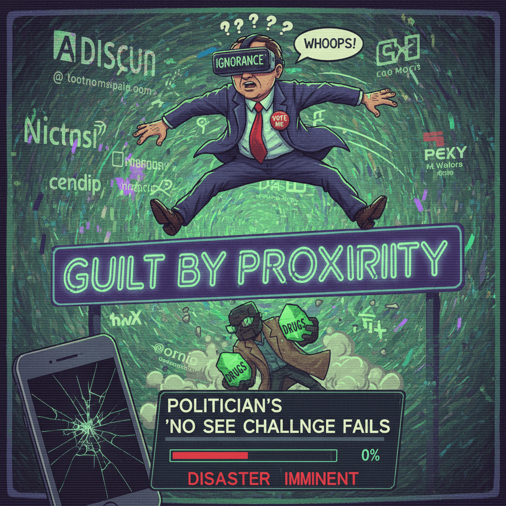 councillor claims he didn't notice the fugitive drug smuggler