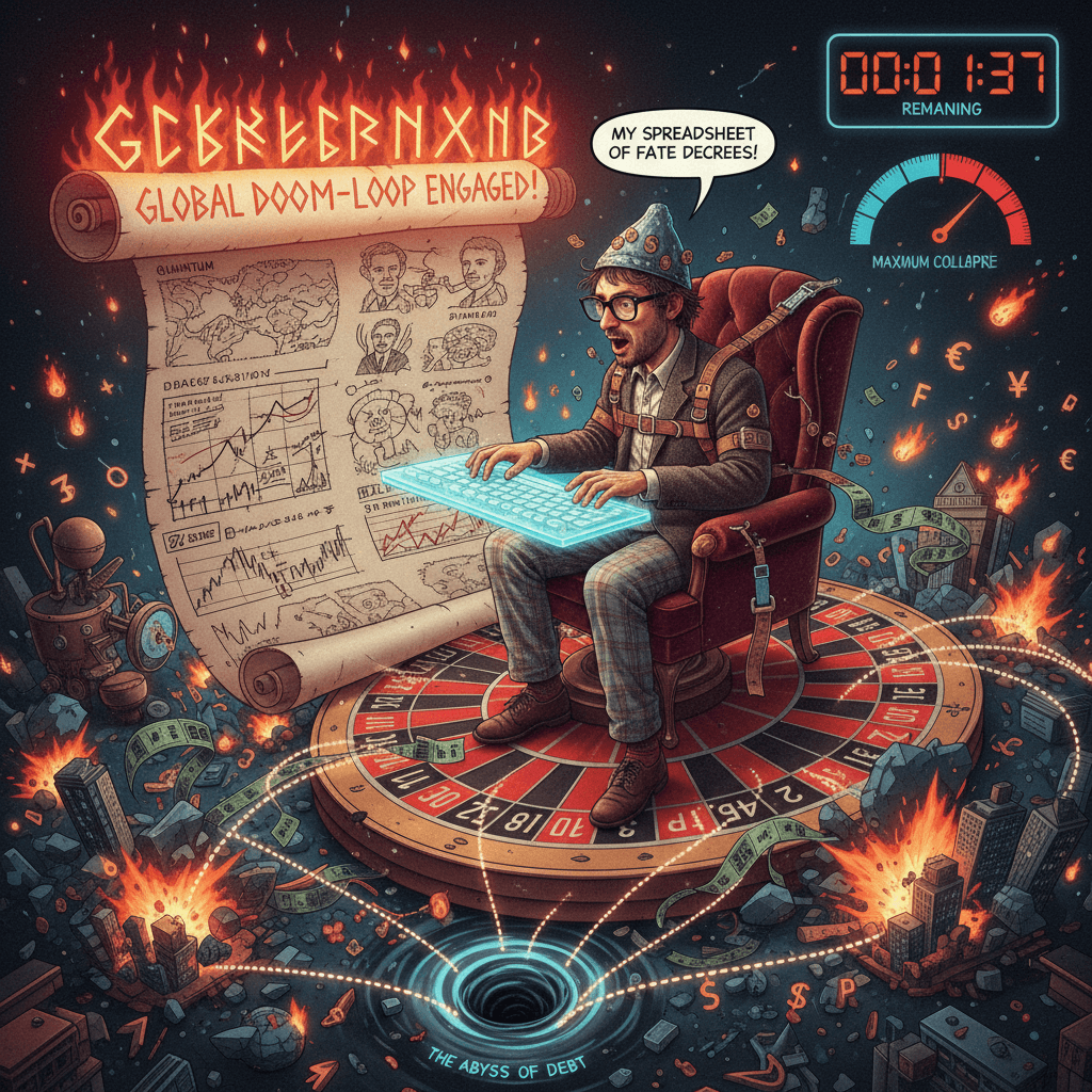 Armchair economist writes geopolitical economy fanfic, speedrunning global collapse