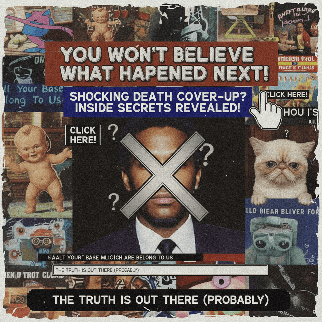 Peak 2000s clickbait meets mysterious death allegations