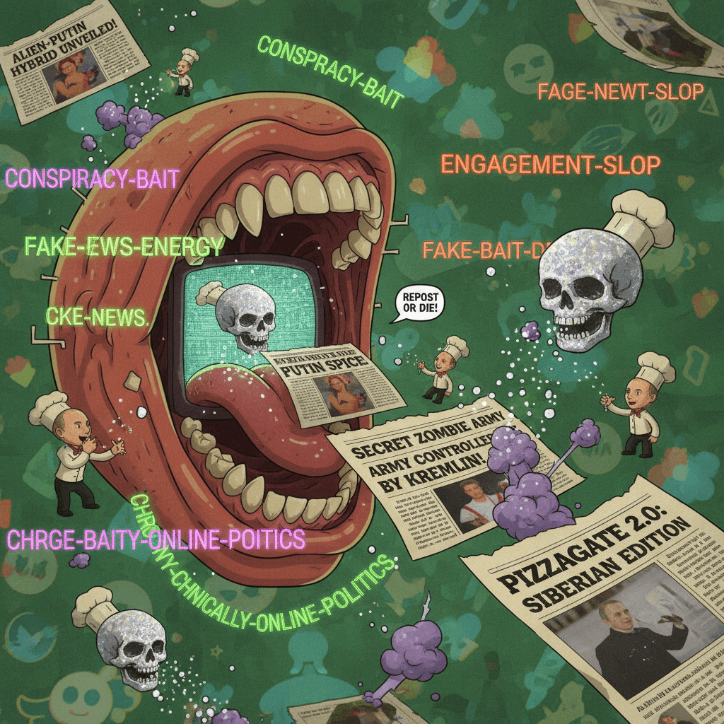 Fake news screaming into the void with Putin conspiracy seasoning