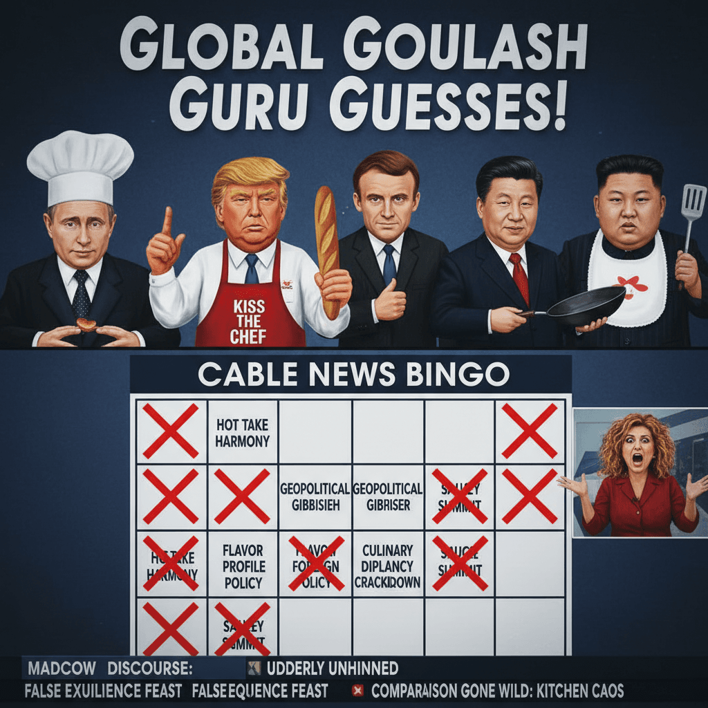 Equating five geopolitical figures via vibes alone, chef's kiss analysis