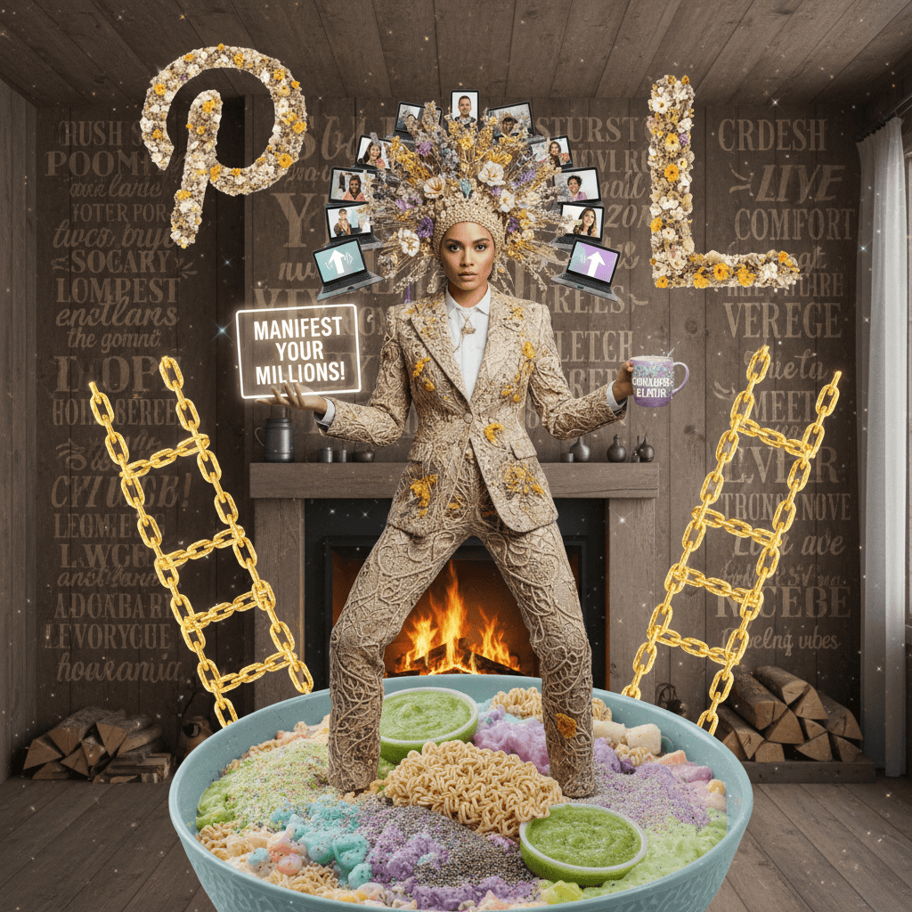 Peak LinkedIn energy meets Pinterest cottage-core fever dream