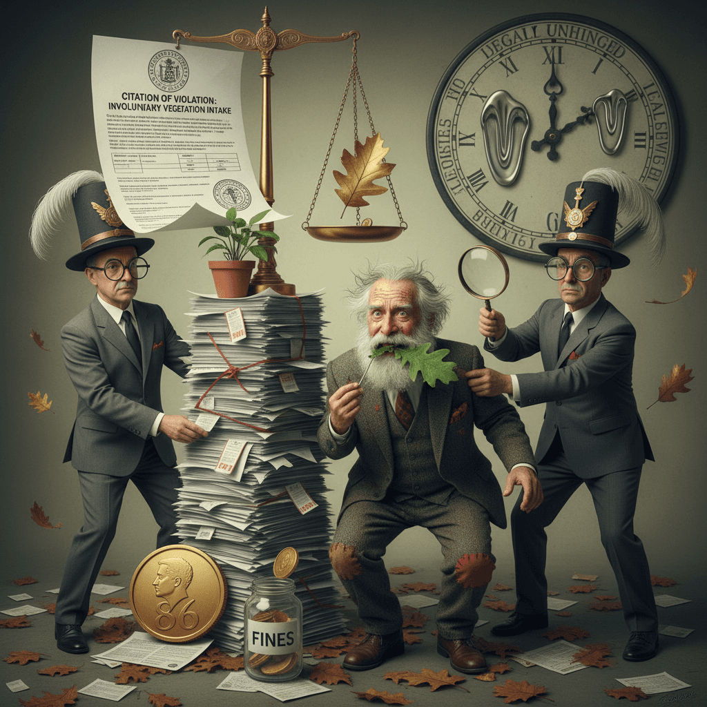 Council fines 86yo for involuntary leaf consumption, peak government moment