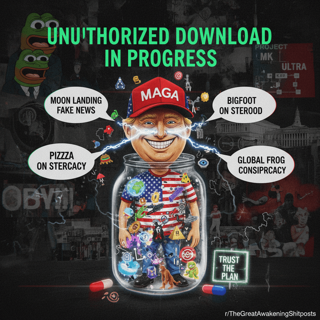 MAGA guy becomes unwitting vessel for all your conspiracy theories
