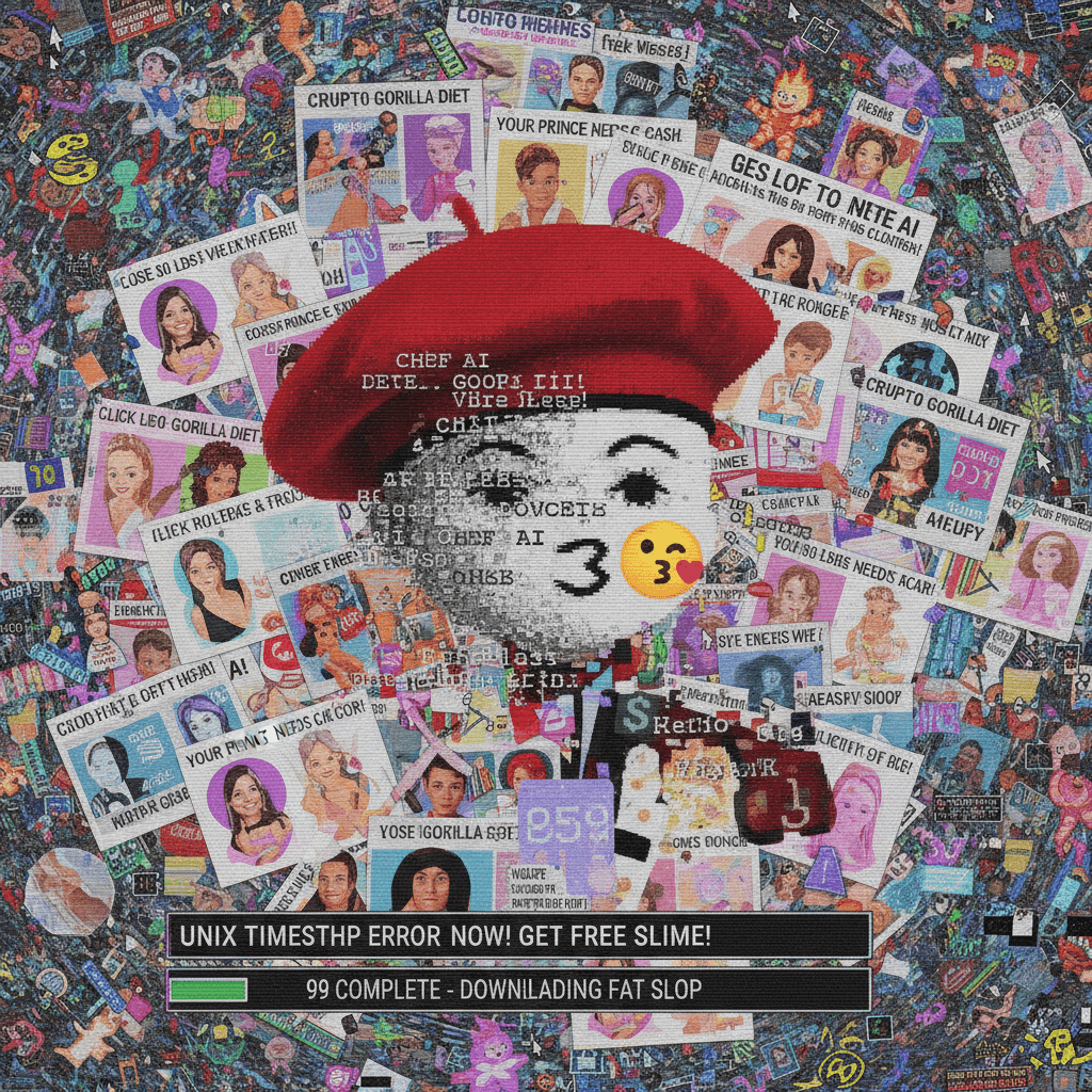 Peak 2004 spam energy meets corrupted text file – chef's kiss slop