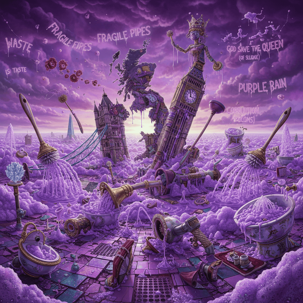 Britain's infrastructure collapses into incomprehensible purple sewage soup