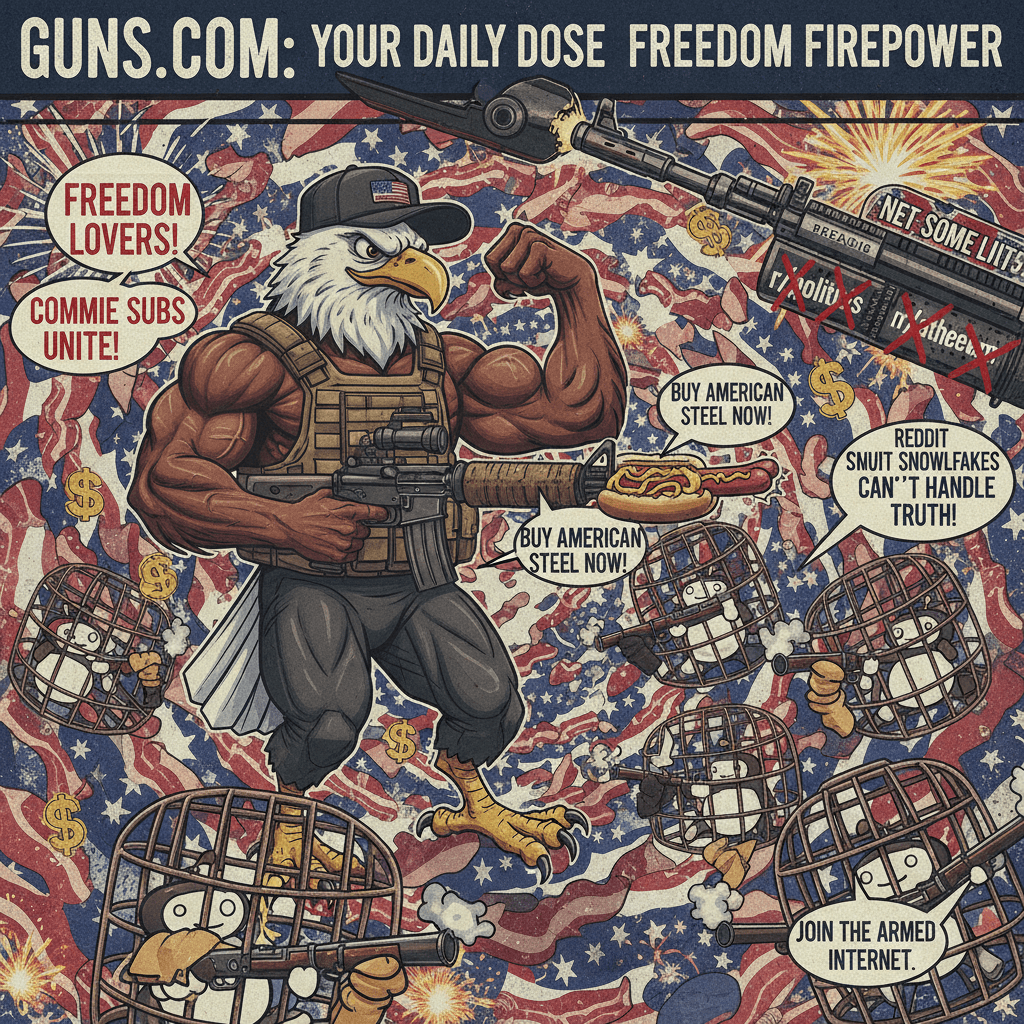 MURICA gun website yells at reddit subreddits in ALL CAPS