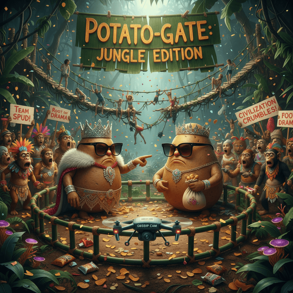 Celebrity potato dispute threatens jungle peace, civilization hangs by thread