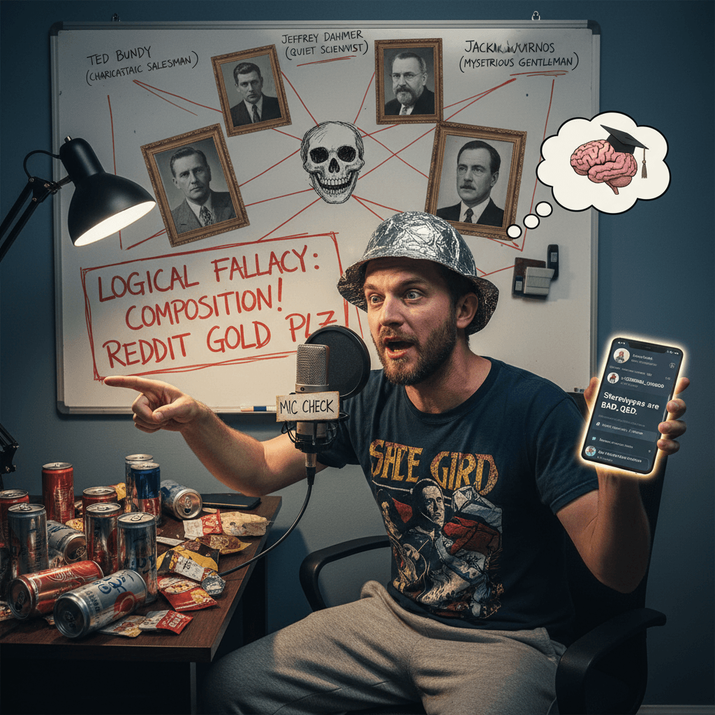 Naming four serial killers to explain why stereotyping is bad