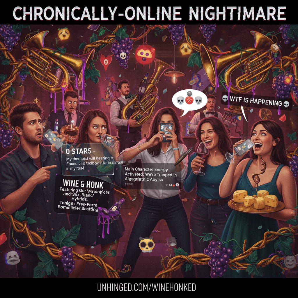 group chat discovers the most confusing wine bar/jazz club hybrid on earth