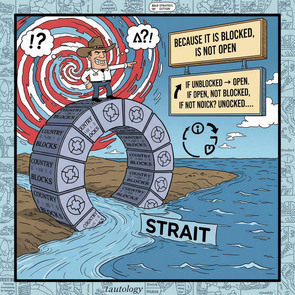 breaking: strait would be open if country stopped blocking it