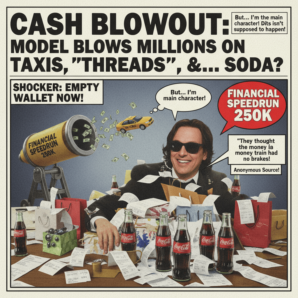 250k in, cabs/clothes/coke out—shocking reveal: consequences exist