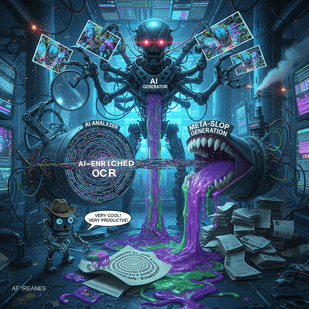 AI generates AI-analyzed AI images via AI-enriched OCR (very cool, very productive)