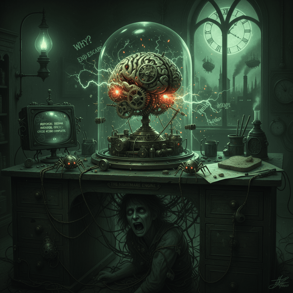 brain go brrr at 3am with mechanical existential dread