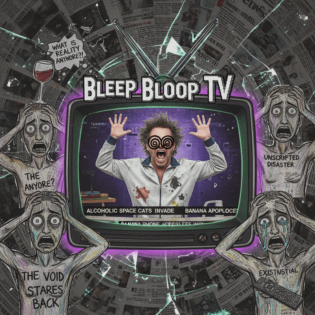 Alcoholic says forbidden words on live TV, witnesses have existential crisis