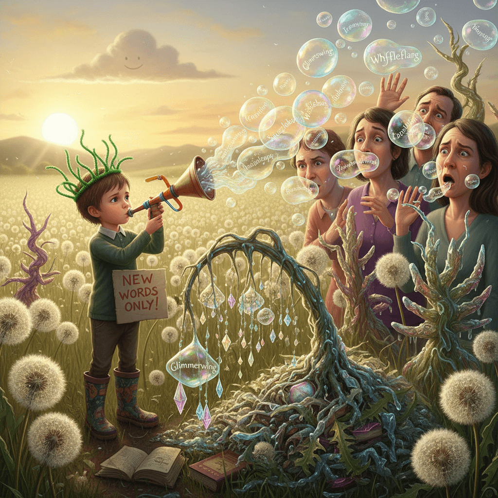 kid invents better vocabulary than adults, ruins dandelions forever