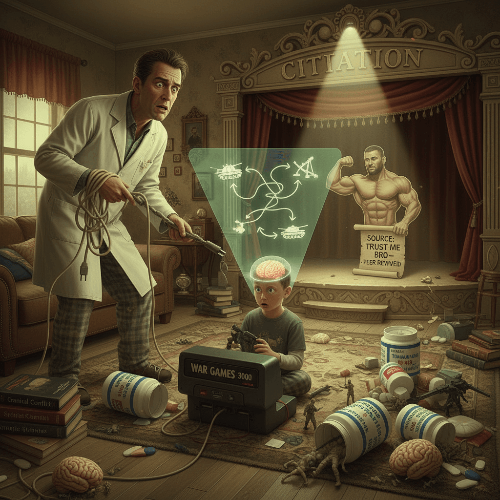 Your yelling literally rewires brains for war (source: trust me bro)