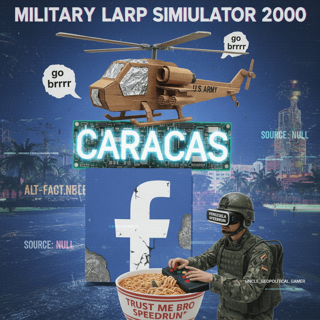 Uncle's Facebook: US helicopter go brrrr in Caracas (source: trust me bro)