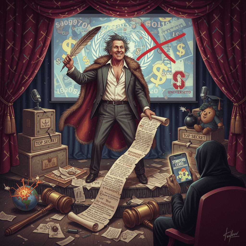 Lavrov writes a spy thriller monologue about UN votes, names Stanford