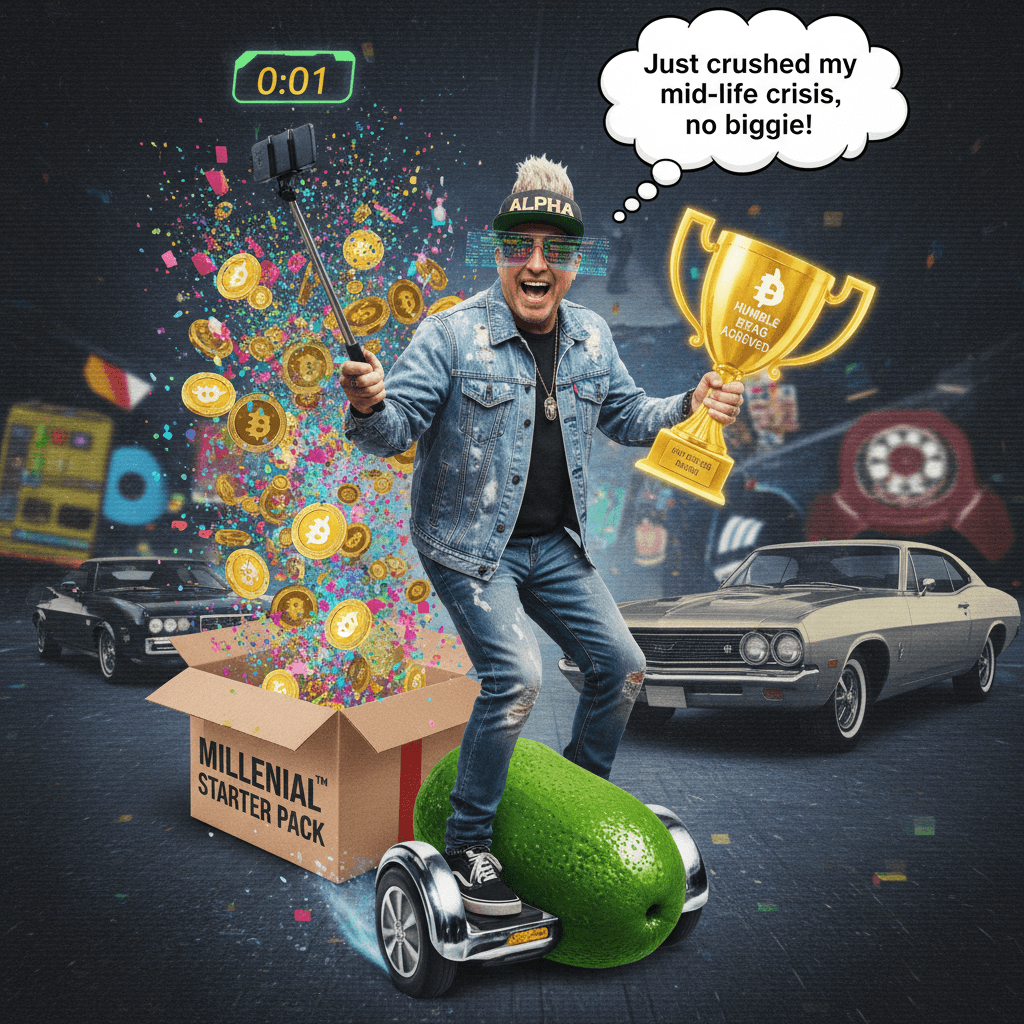 Peak boomer energy wrapped in millennial packaging