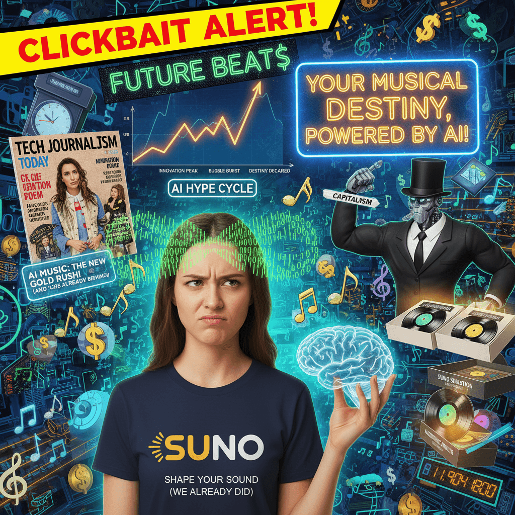 Girl thinks deeply about AI music while capitalism packages it as destiny