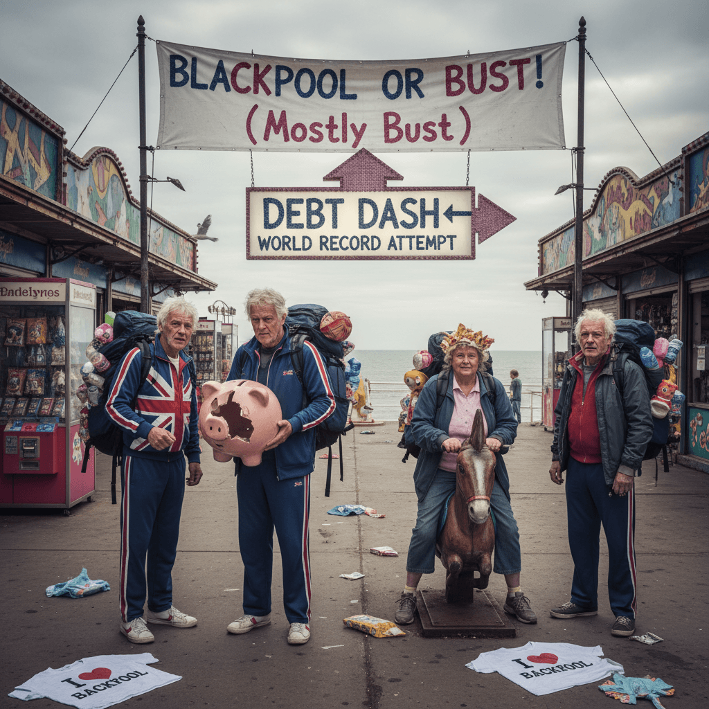 broke boomers rediscover Blackpool, debt speedrun unlocked