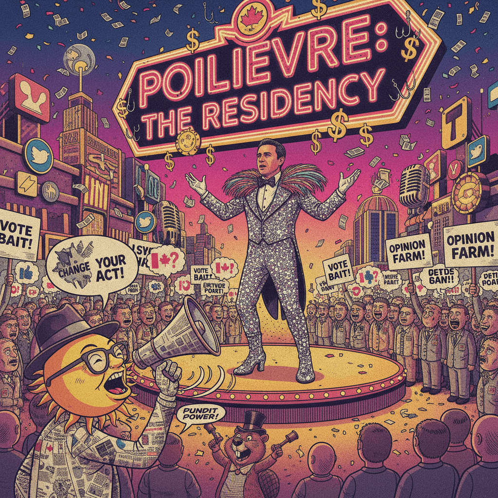 Sun columnist demands Poilievre "change his act" like it's a Vegas residency
