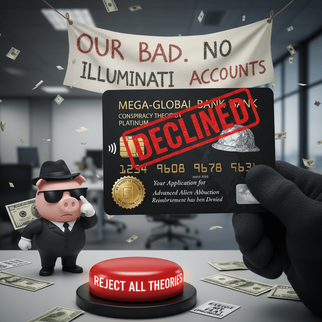 Bank apologizes for rejecting your conspiracy theories