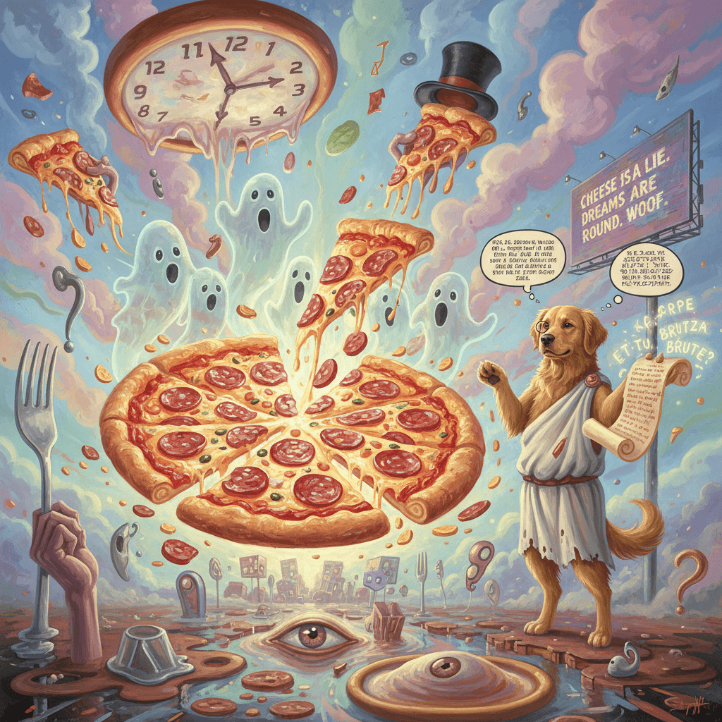 ghosts discovered pizza, reality melted, dog now fluent in latin