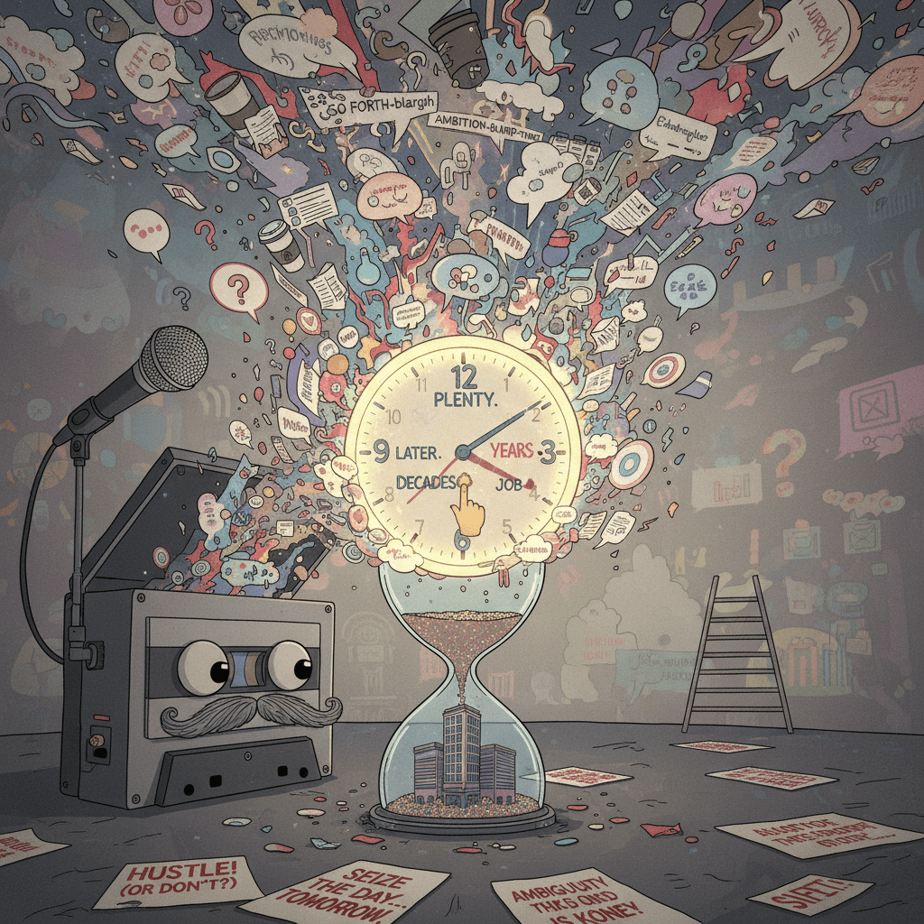 incoherent pep talk that somehow lands on 'you have years for that job'