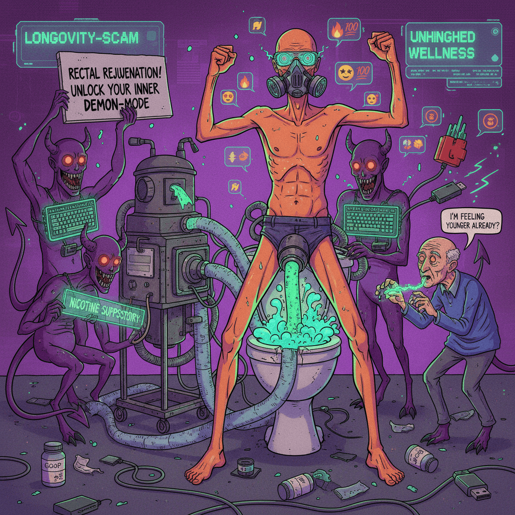 nicotine: the fountain of youth, delivered rectally by chronically online demons