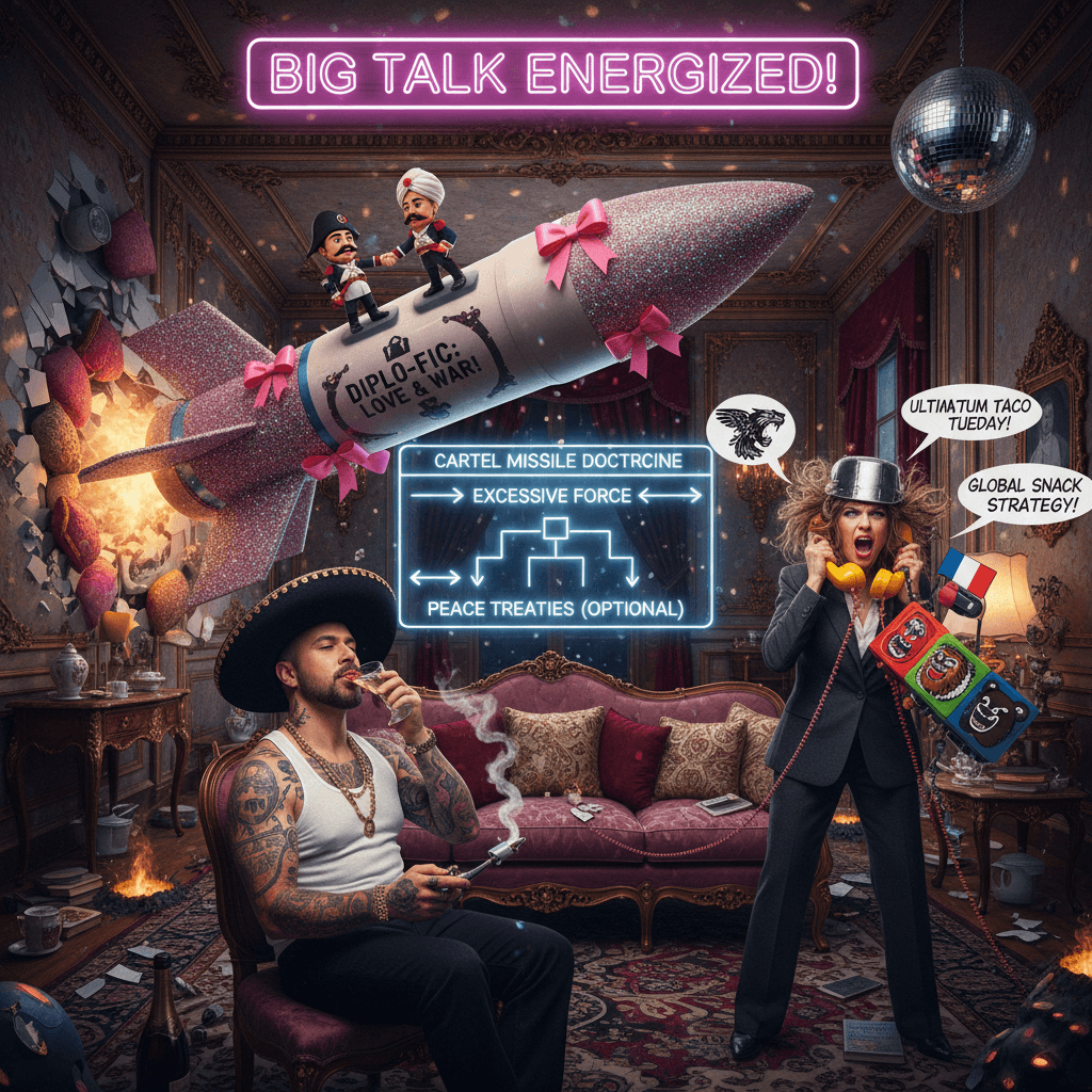 missile through living room diplomacy, very normal day